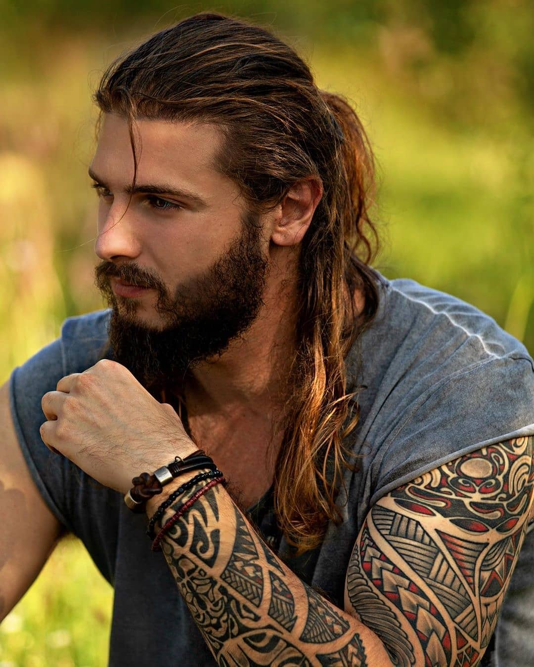 Long Hairstyles for Men Photo №34