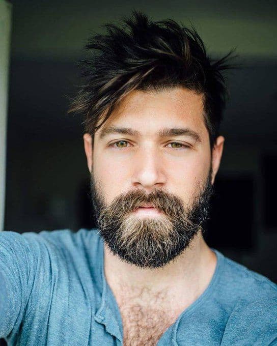 Best Men's Hairstyle with Beard Photo №8