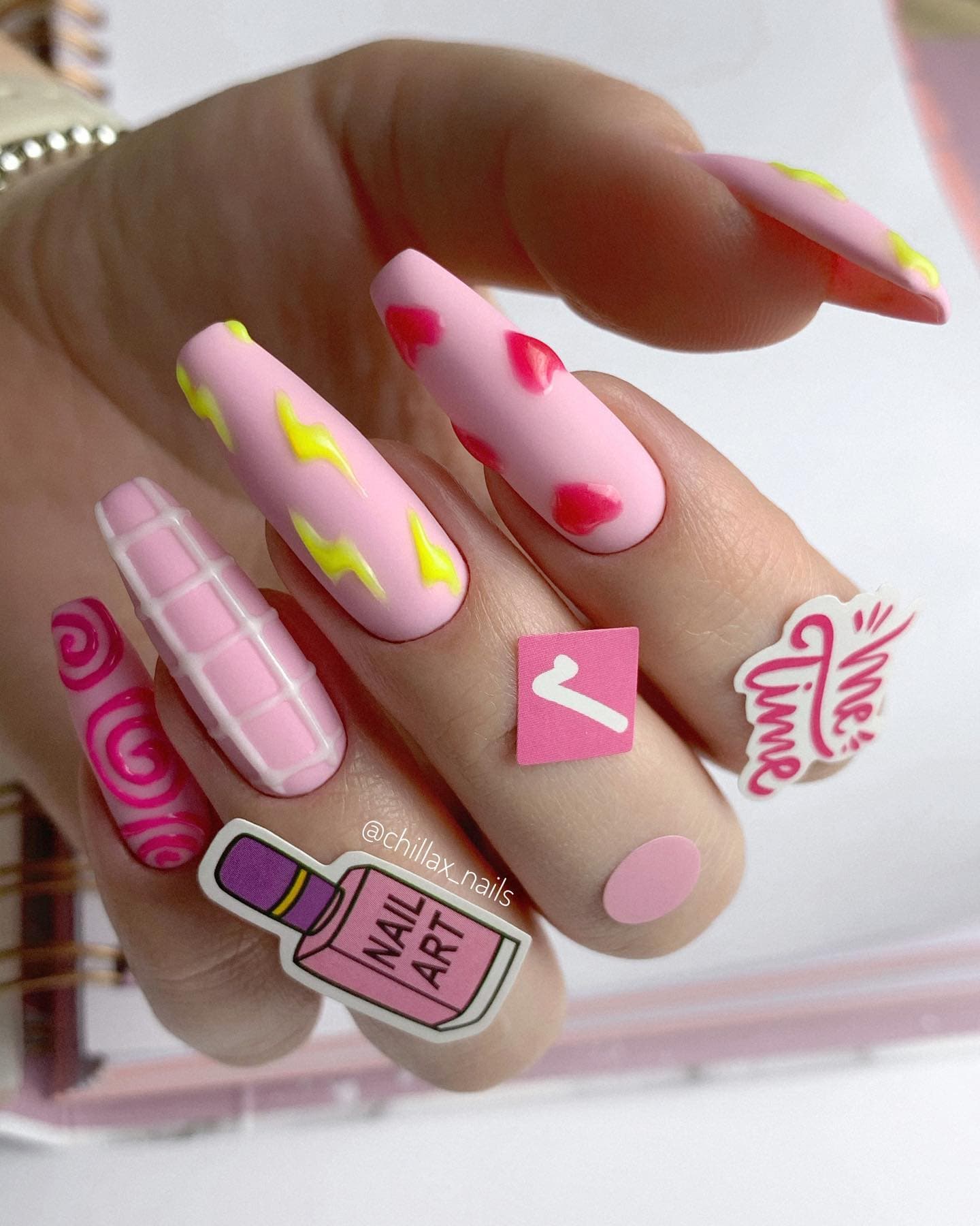 Hot Pink Nails Photo №160
