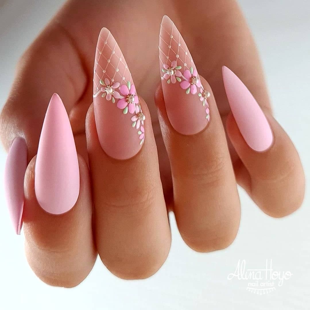 Hot Pink Nails Photo №182