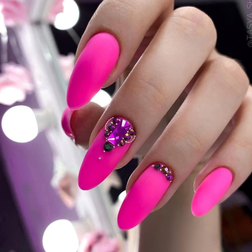 Hot Pink Nails Photo №22