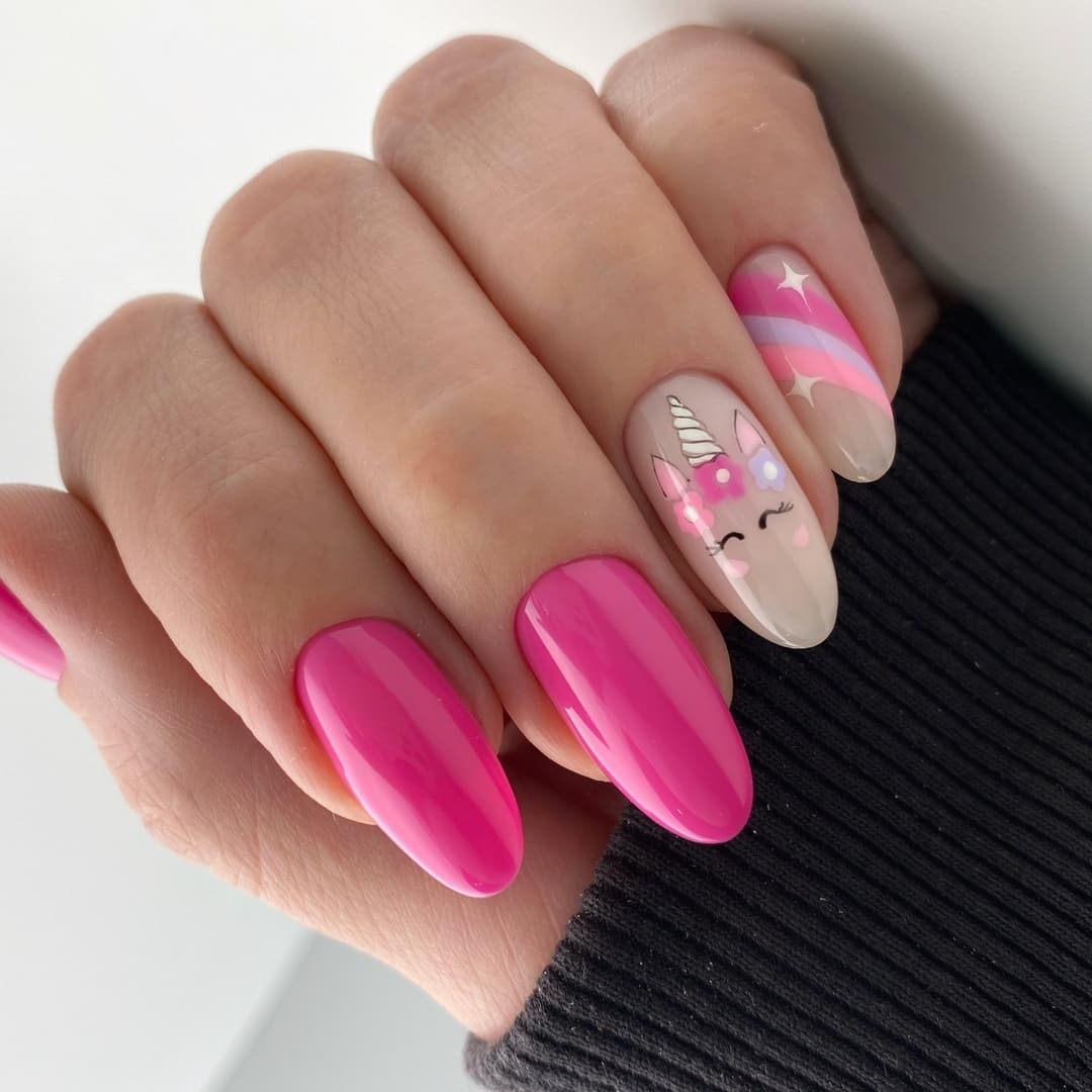 Hot Pink Nails Photo №30