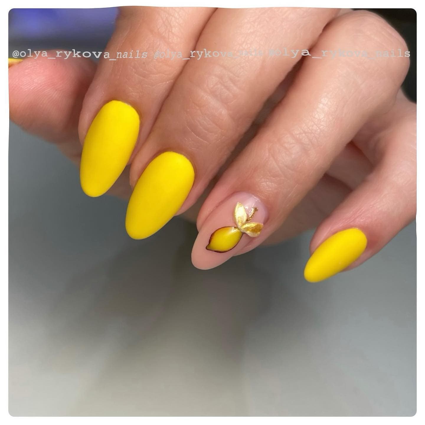 Yellow Nail Designs Photo №110