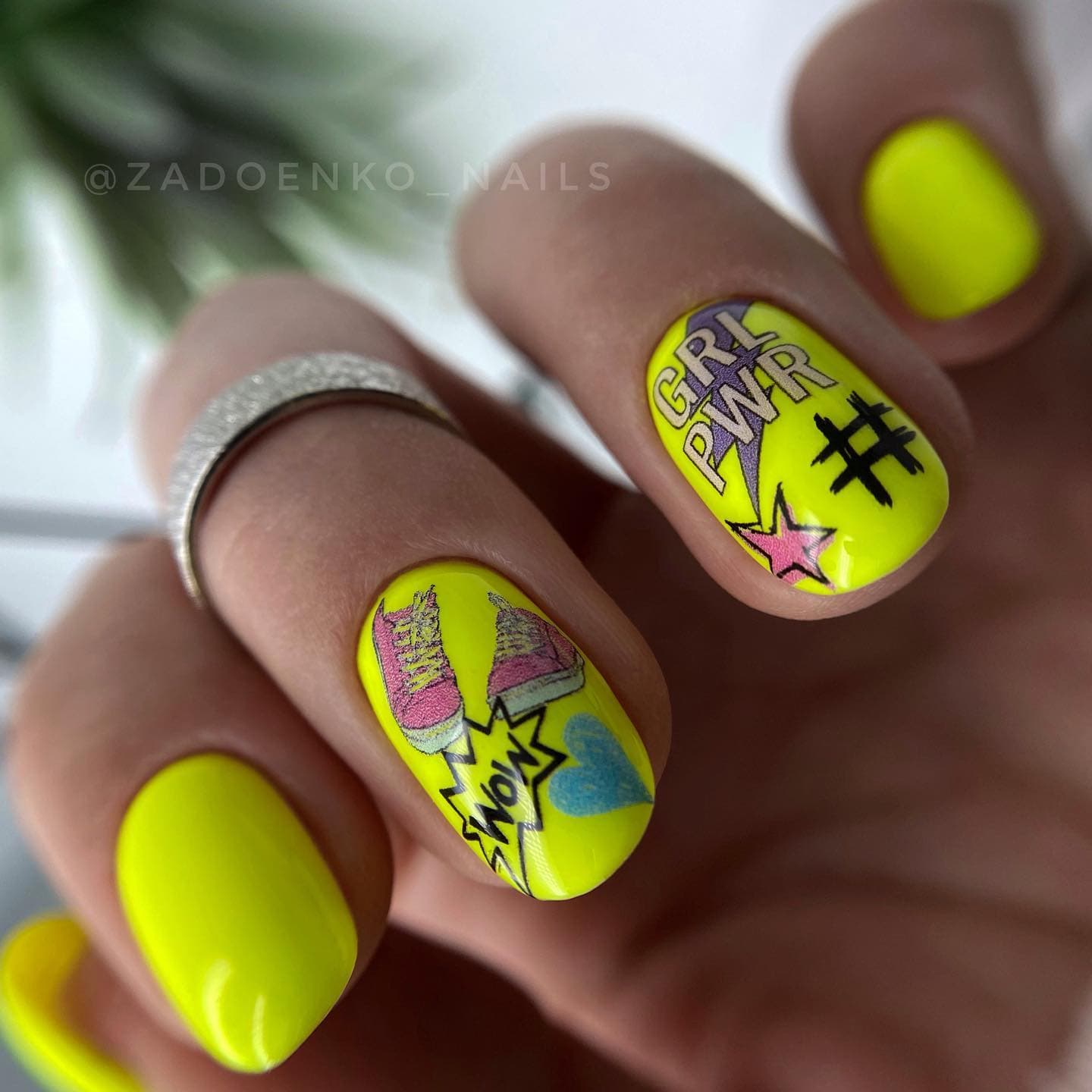 Yellow Nail Designs Photo №32