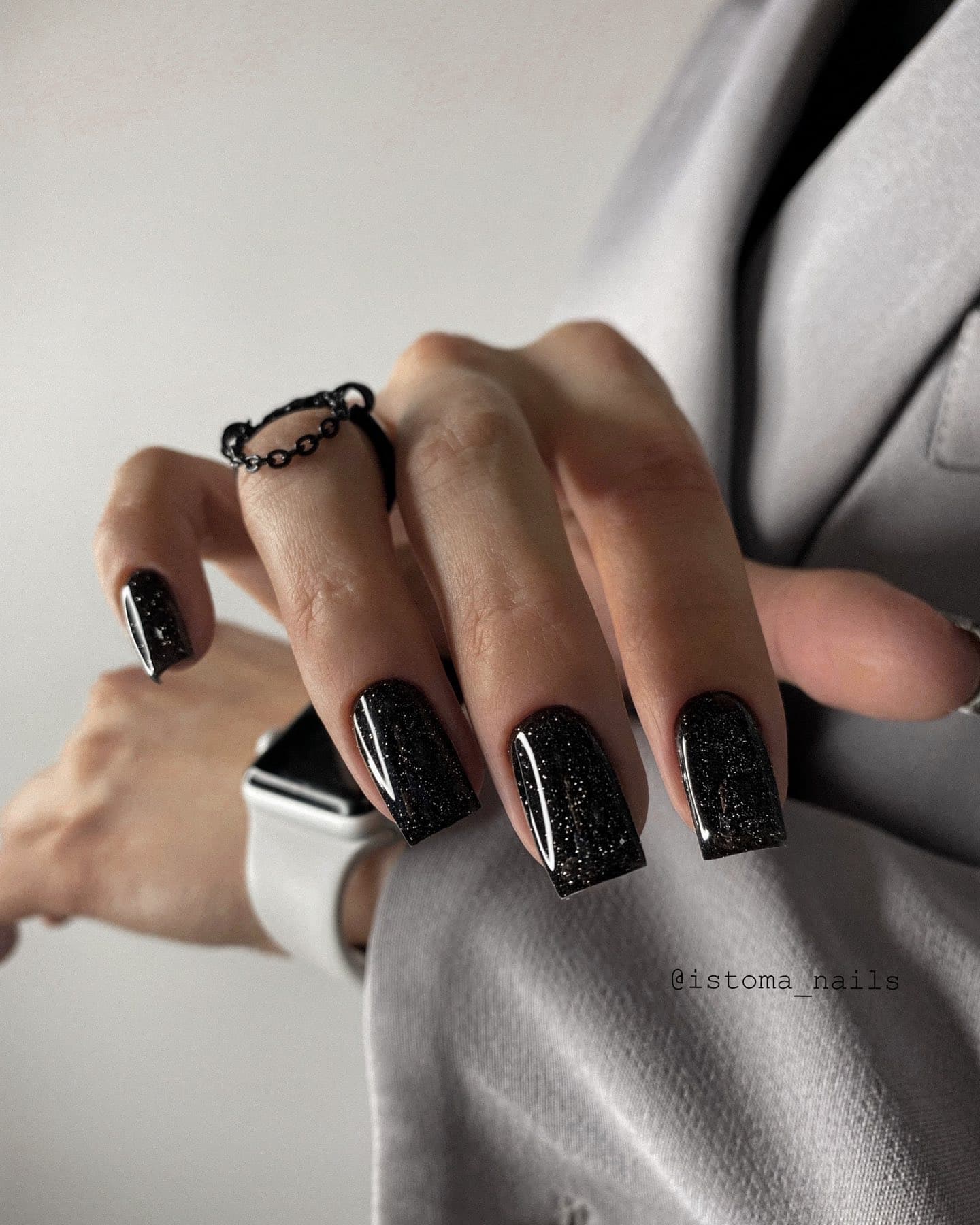 Black Nail Designs Photo №4
